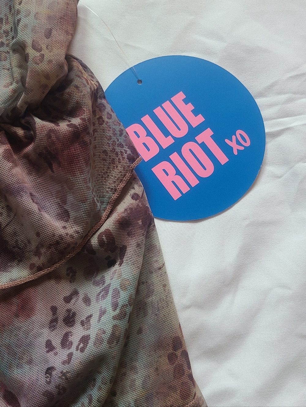 Blue Riot Brown Animal Print Ruffle Camisole - Picture 3 of 4